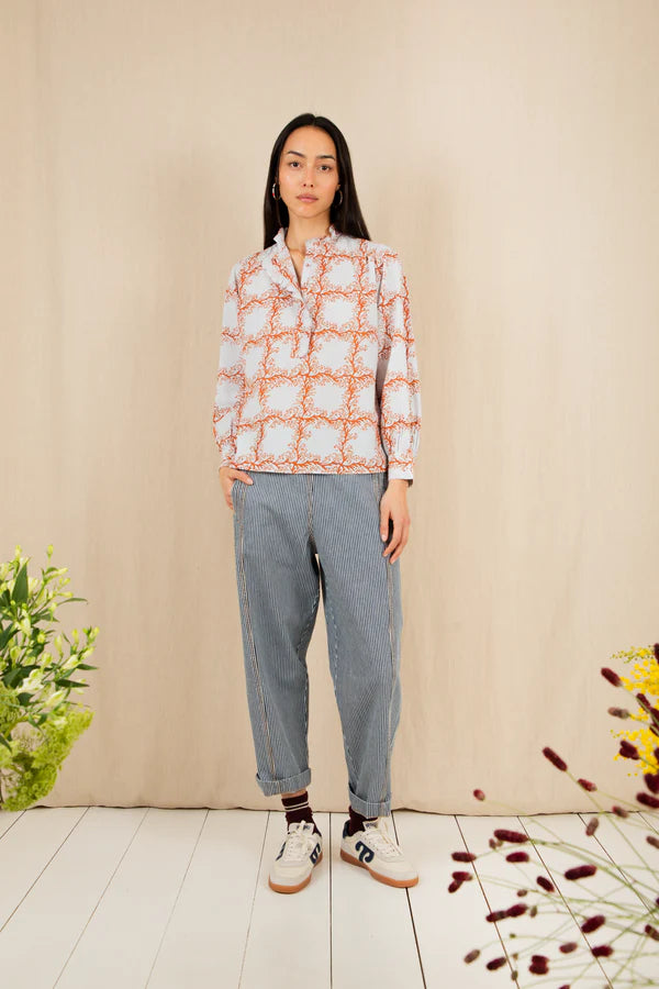 Bonte Anais Blue/Tobacco Shirt