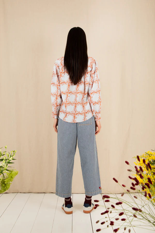 Bonte Anais Blue/Tobacco Shirt