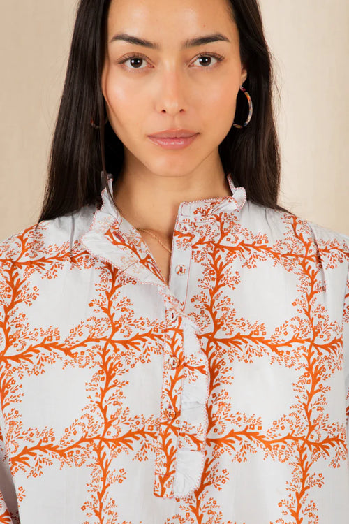 Bonte Anais Blue/Tobacco Shirt