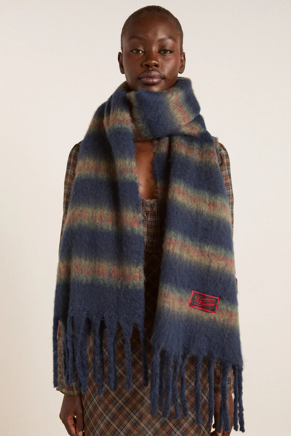Damson Madder Fluffy Scarf