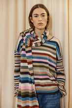Load image into Gallery viewer, Project AJ117 Striped Large Knit Scarf

