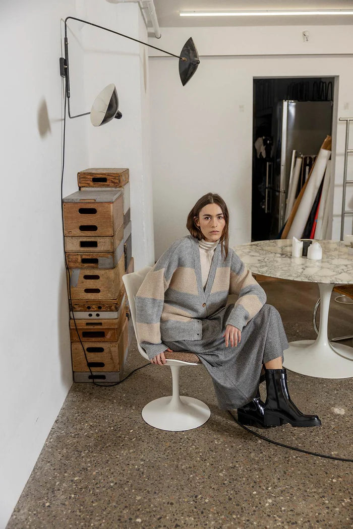 Project AJ117 Jolie Striped Chunky Cardigan