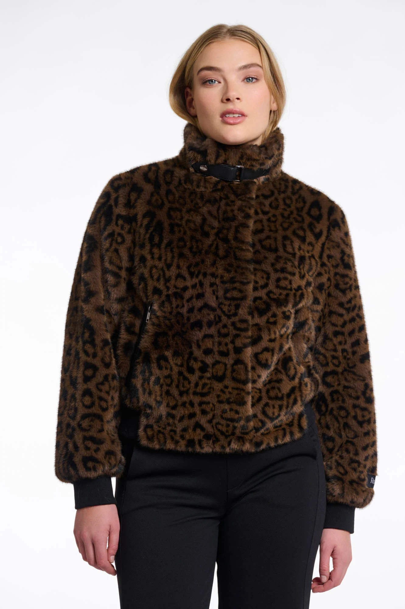 Rino & Pelle Ambra Faux Leopard Fur Jacket