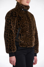 Load image into Gallery viewer, Rino &amp; Pelle Ambra Faux Leopard Fur Jacket

