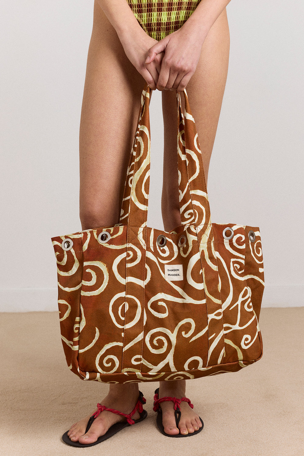 Damson Madder Swirl Canvas Tote