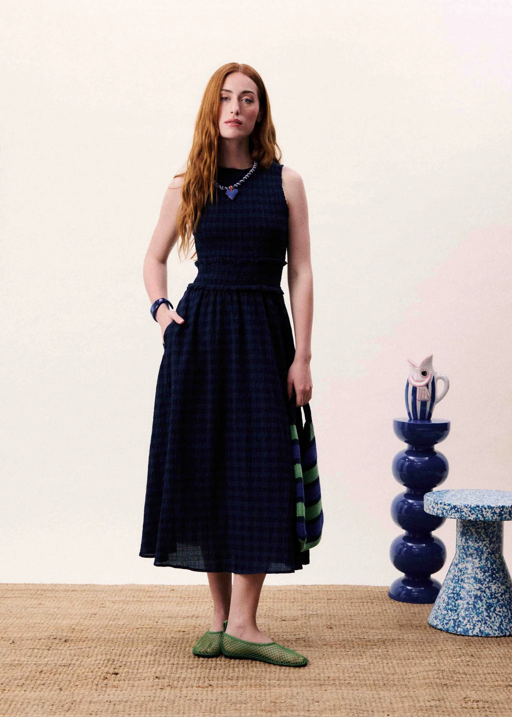 FRNCH Saquarema Gingham Dress