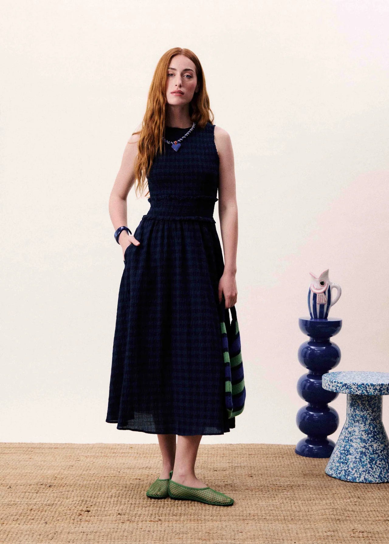 FRNCH Saquarema Gingham Dress