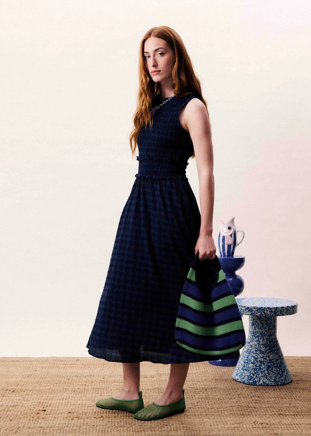 FRNCH Saquarema Gingham Dress