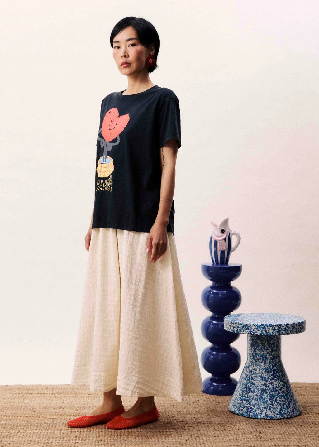 FRNCH Cloudia Seersucker Skirt