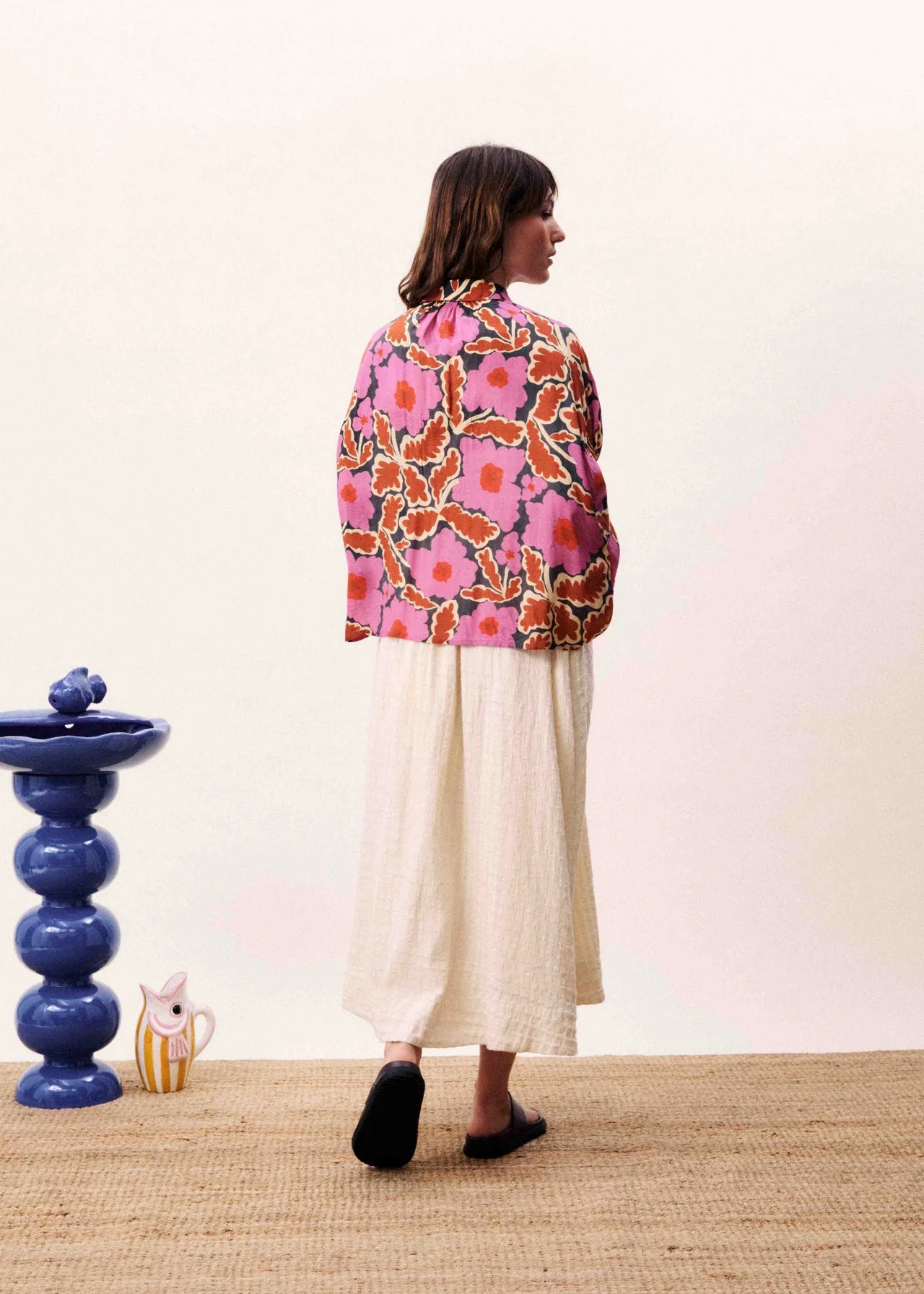 FRNCH Cloudia Seersucker Skirt