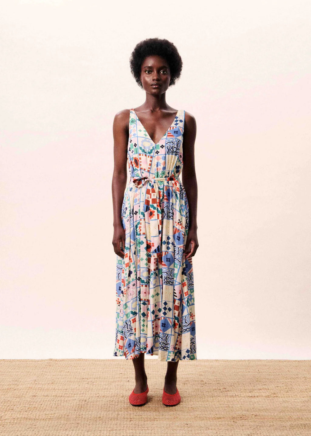FRNCH Consordia Picnic Tile Dress