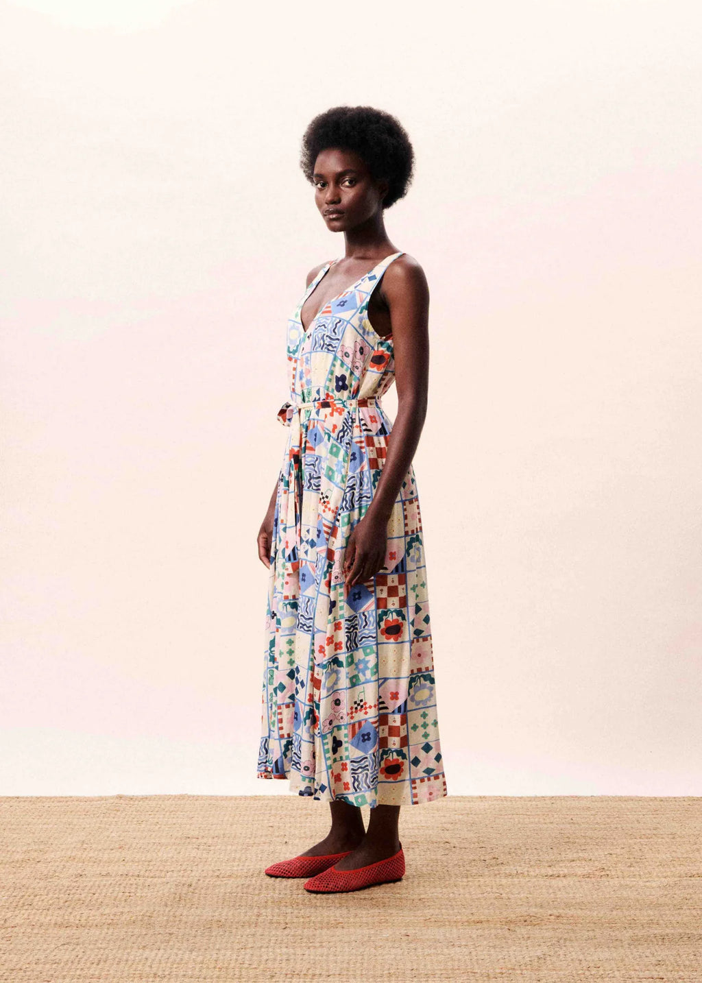FRNCH Consordia Picnic Tile Dress