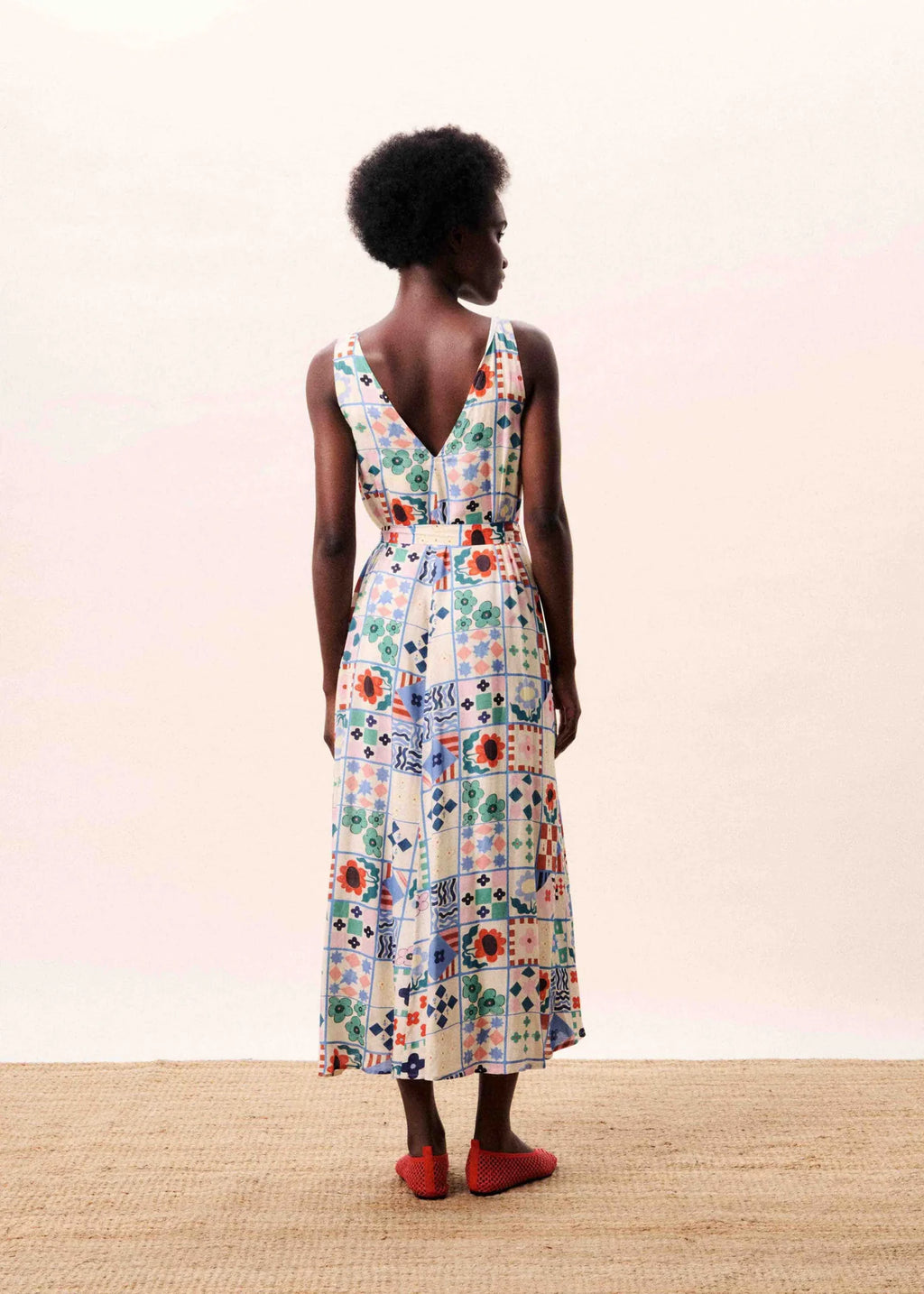 FRNCH Consordia Picnic Tile Dress