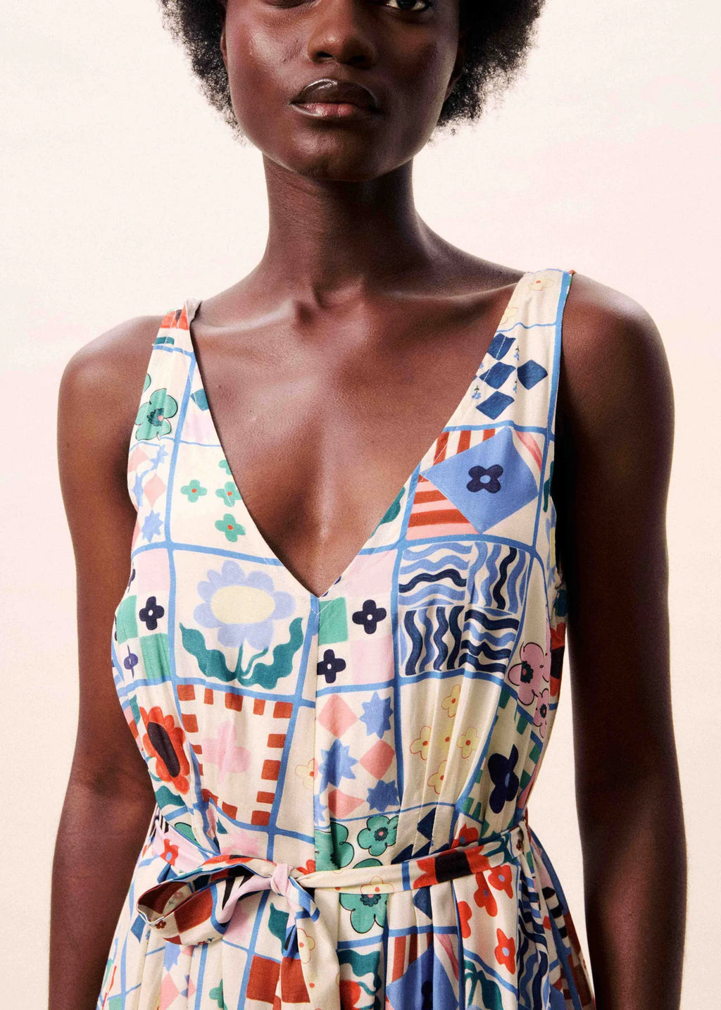 FRNCH Consordia Picnic Tile Dress
