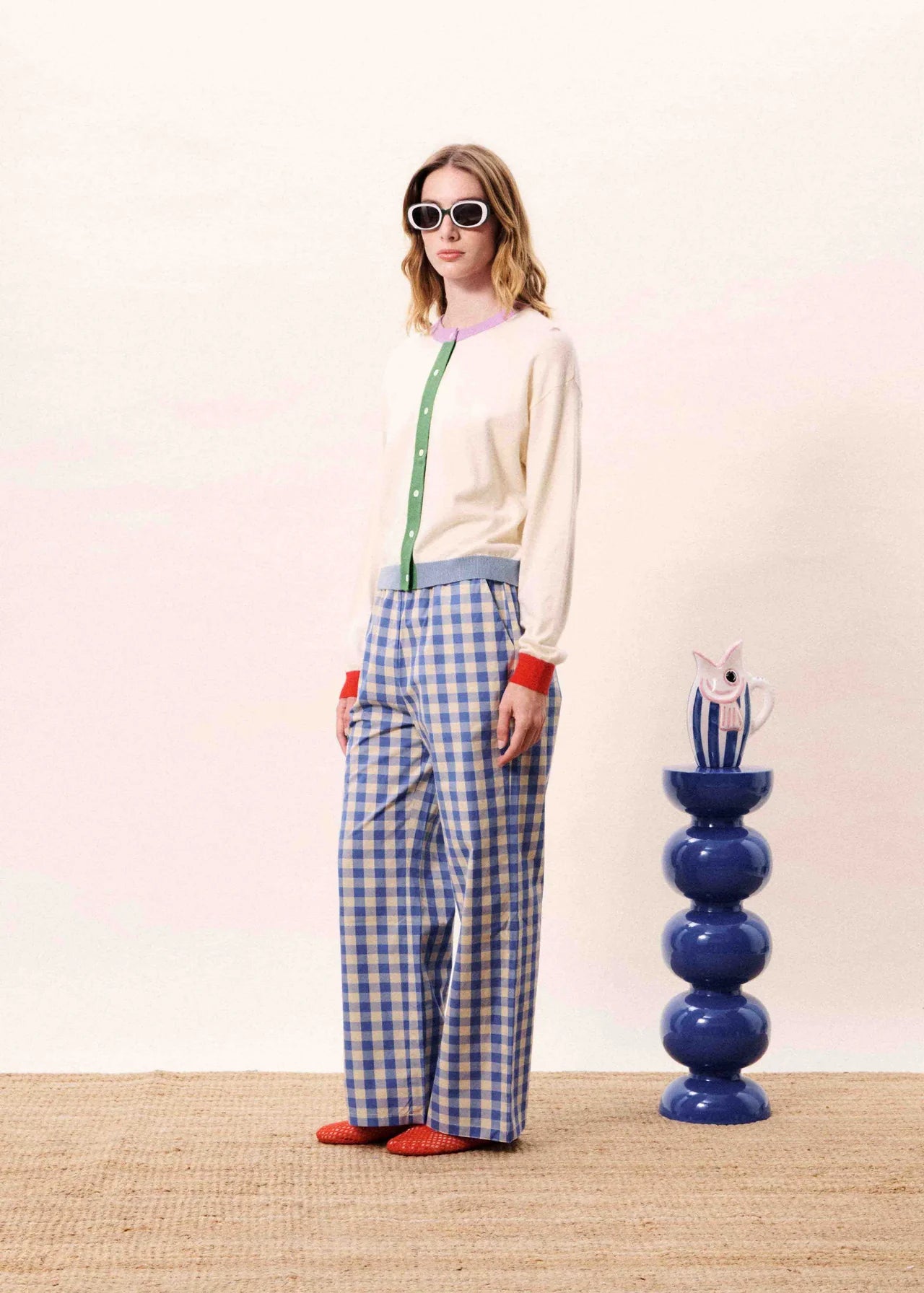 FRNCH Patrick Colour Block Cardigan