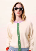 FRNCH Patrick Colour Block Cardigan