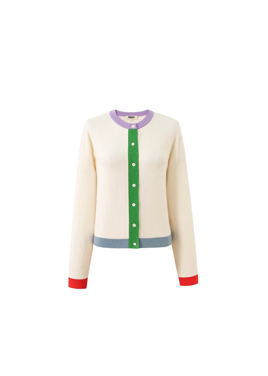 FRNCH Patrick Colour Block Cardigan