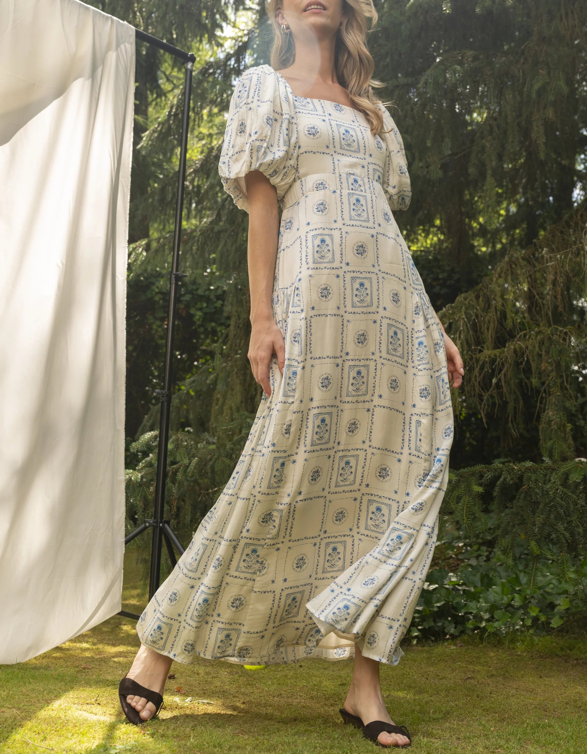 BRDR Chelsea Postcard Print Dress