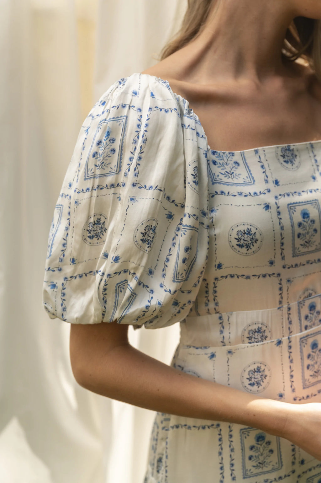 BRDR Chelsea Postcard Print Dress
