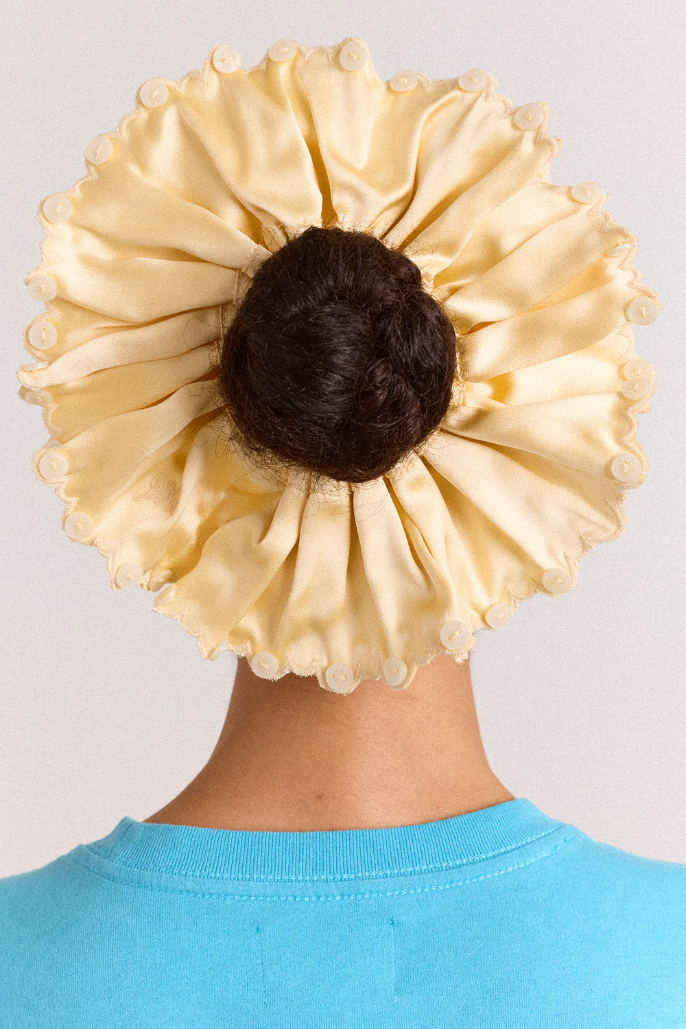 Damson Madder yellow Satin Scrunchie