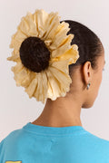 Damson Madder yellow Satin Scrunchie
