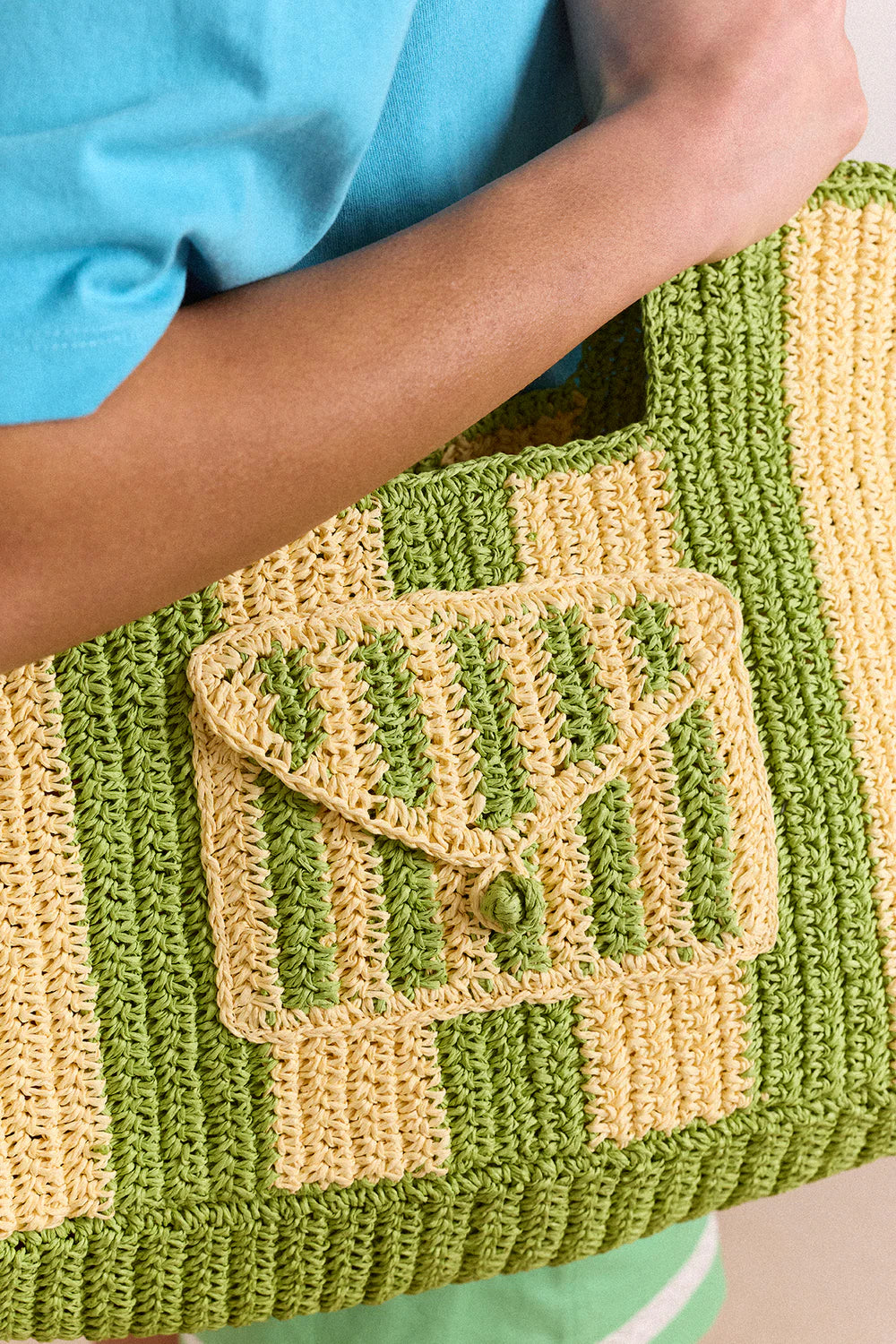 Damson Madder Orla Raffia Shopper Bag