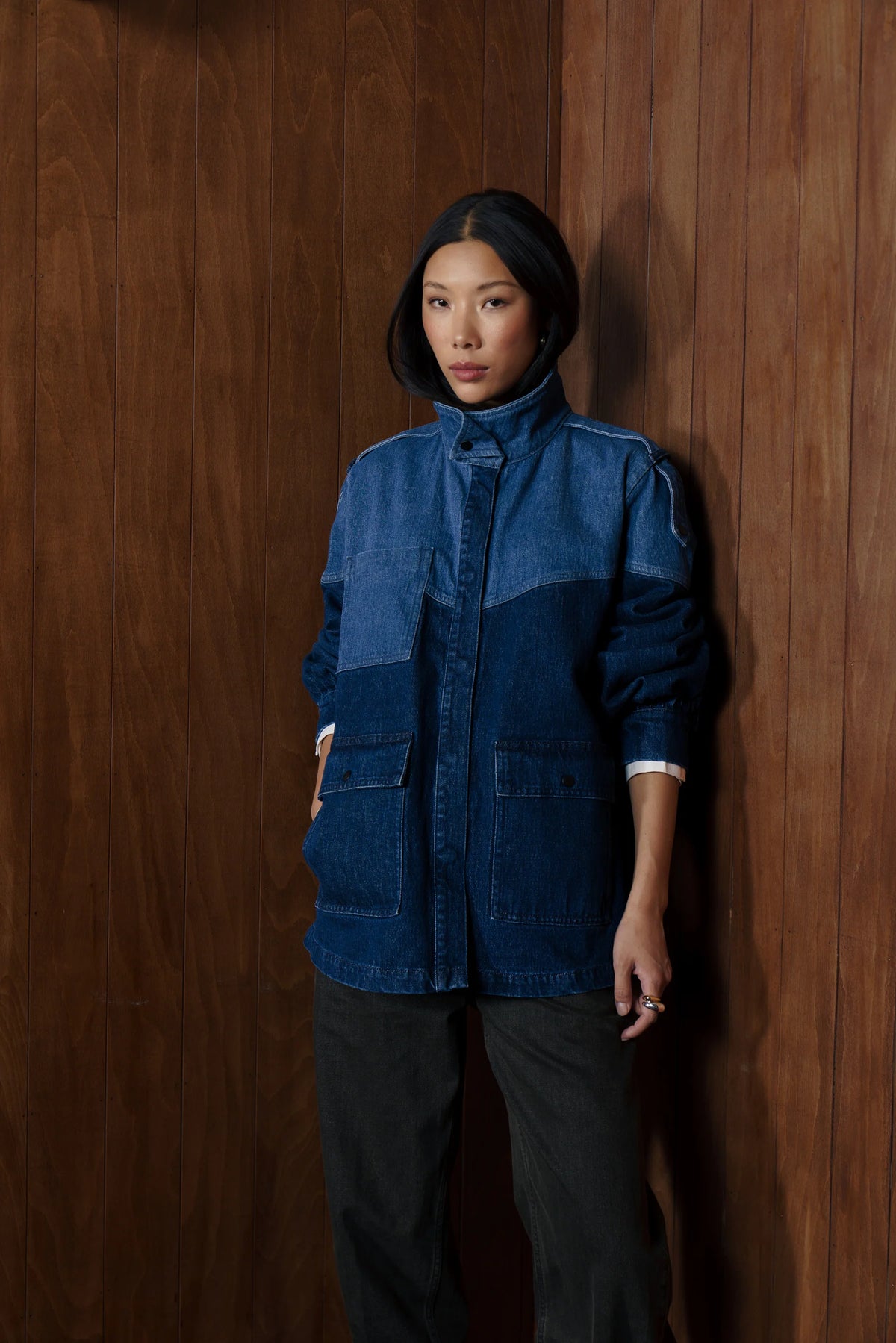 Seventy & Mochi Bowie Funnel neck Jacket