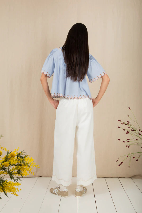 Bonte Flora Scallop Detail Top