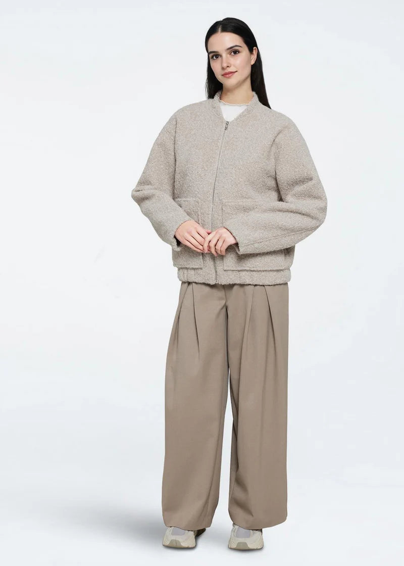 Moves Fran Boiled Wool Style Bomber