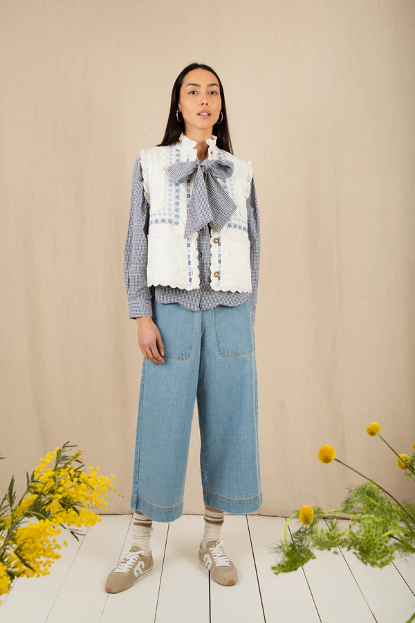 Bonte Gwen Off White Denim Gilet