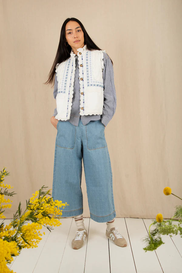 Bonte Gwen Off White Denim Gilet