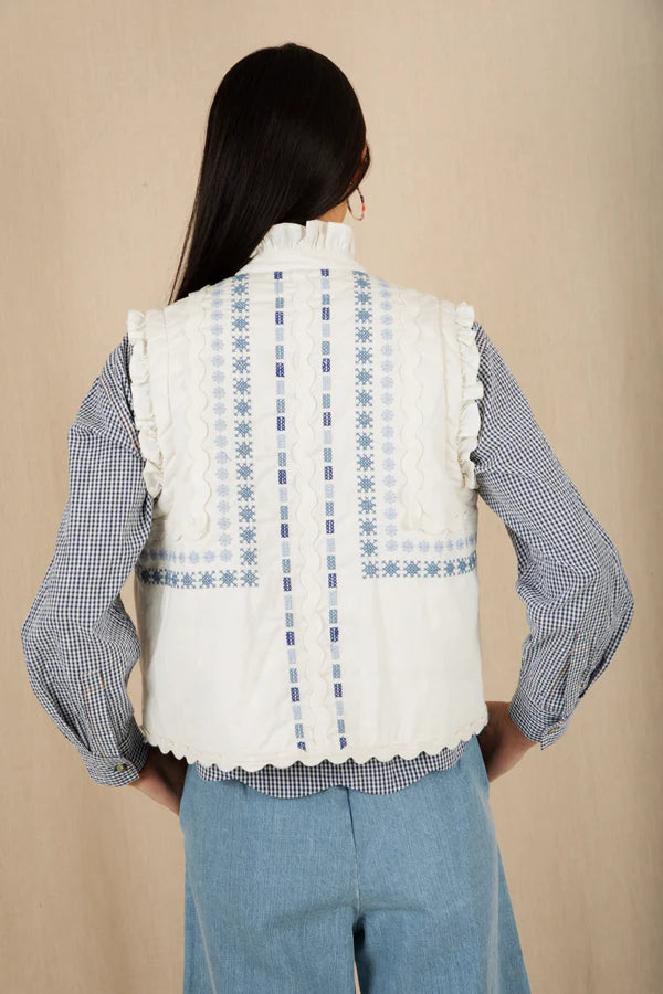 Bonte Gwen Off White Denim Gilet
