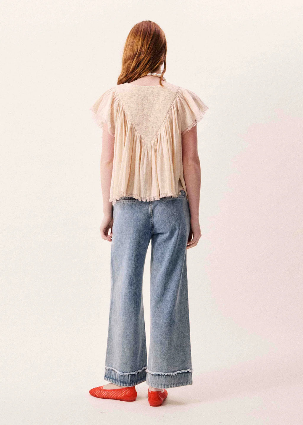 FRNCH Novaelle Raw edge Blouse
