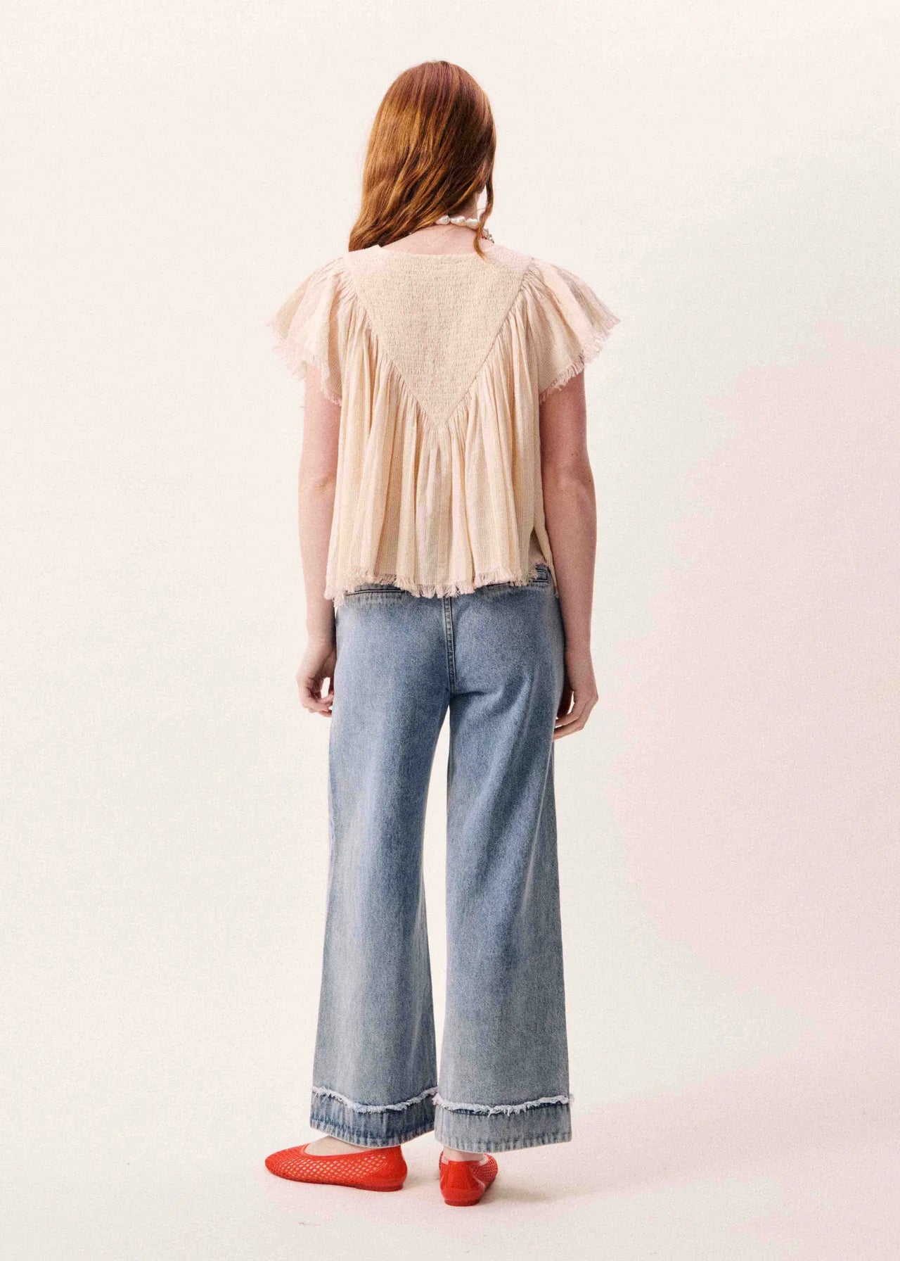 FRNCH Novaelle Raw edge Blouse