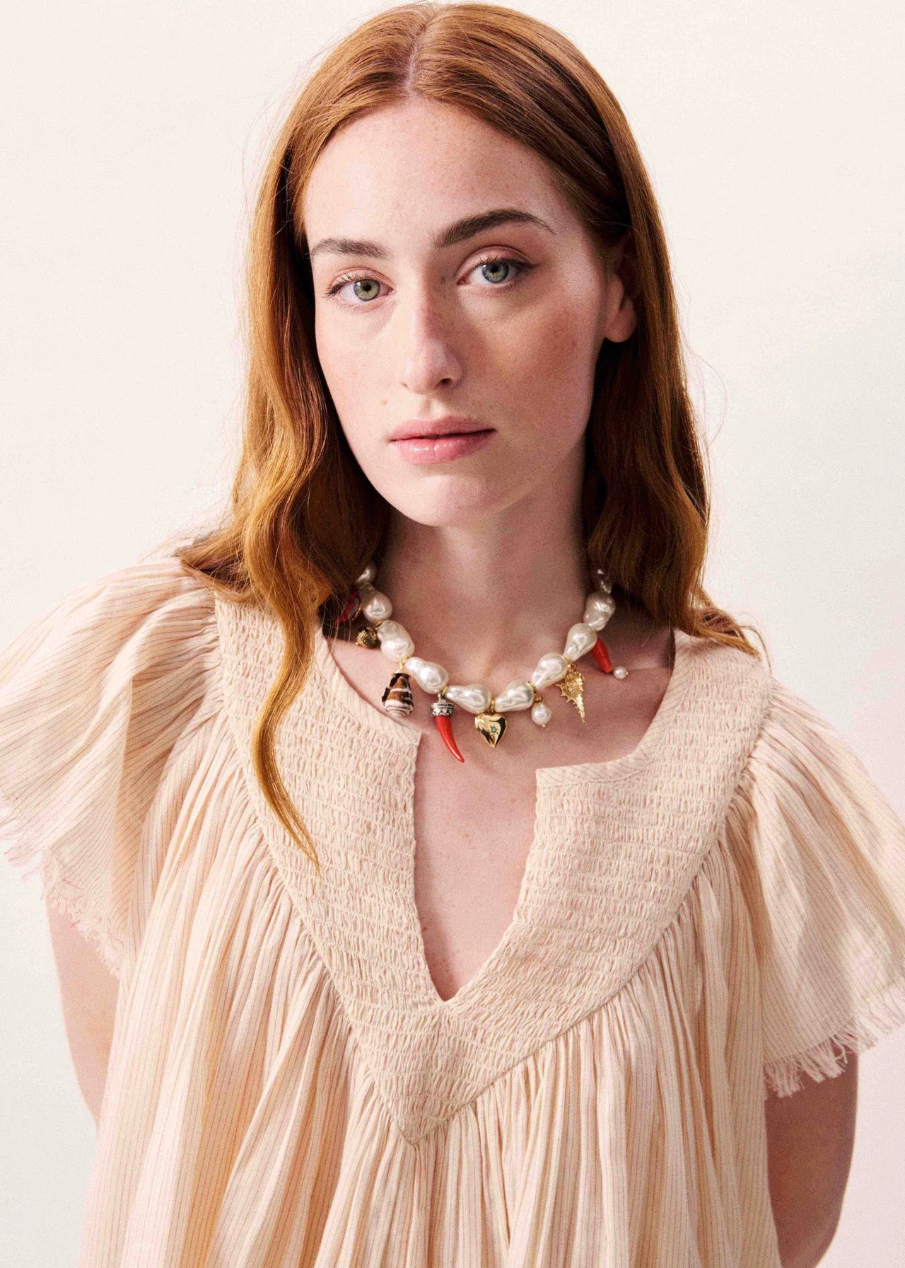 FRNCH Novaelle Raw edge Blouse