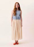 FRNCH Mary Pinstripe Raw edge Skirt