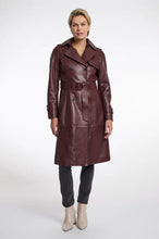 Load image into Gallery viewer, Rino &amp; Pelle Irene Double Breasted Leather Trench Coat
