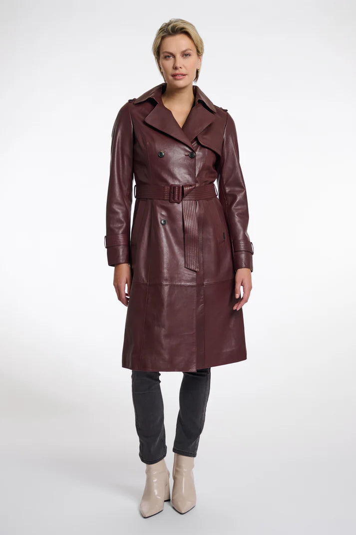Rino & Pelle Irene Double Breasted Leather Trench Coat