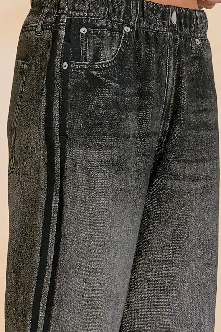Elan Faux Printed Jeans