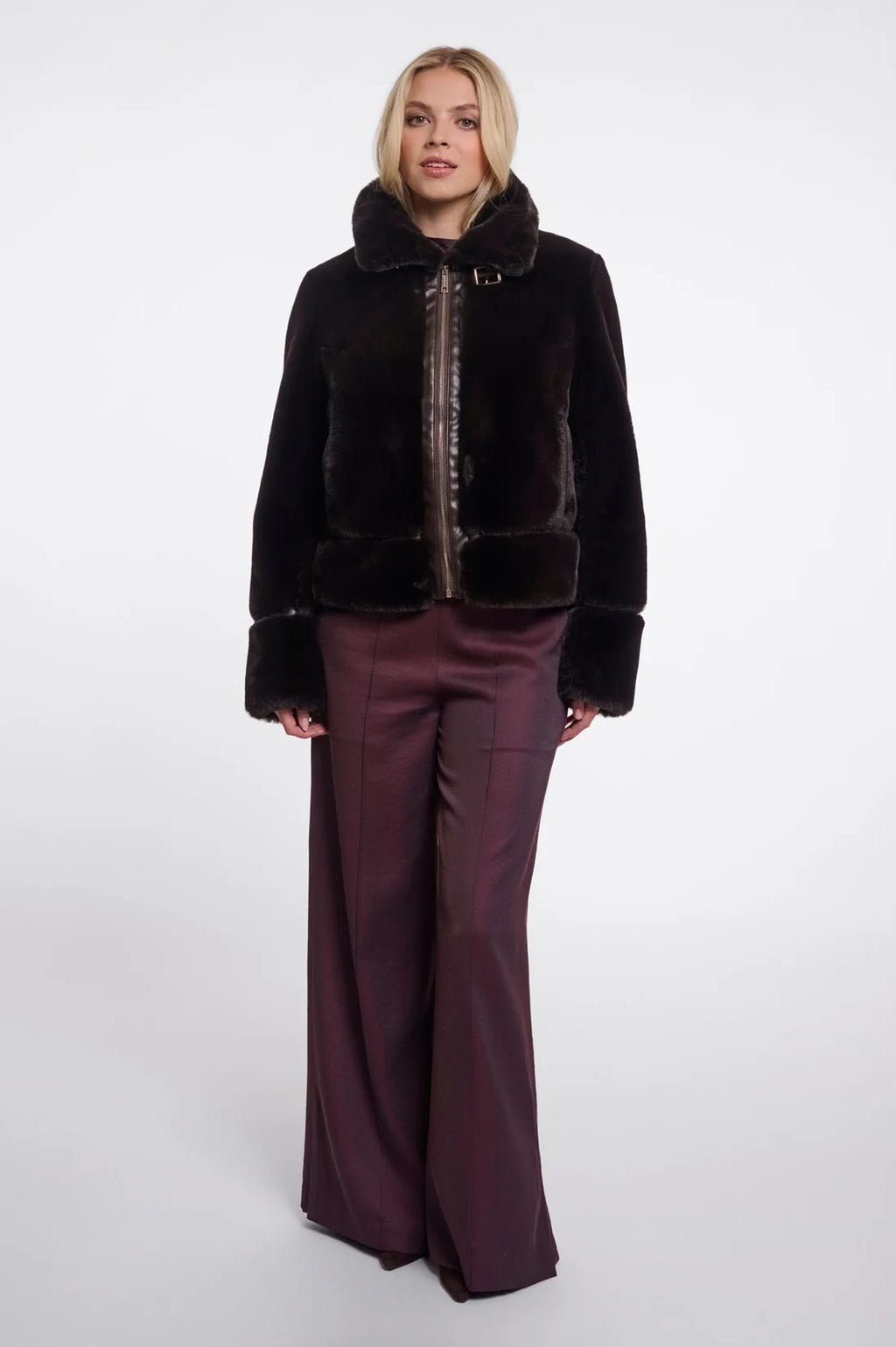 Rino & Pelle Lambra Short Faux Fur Jacket