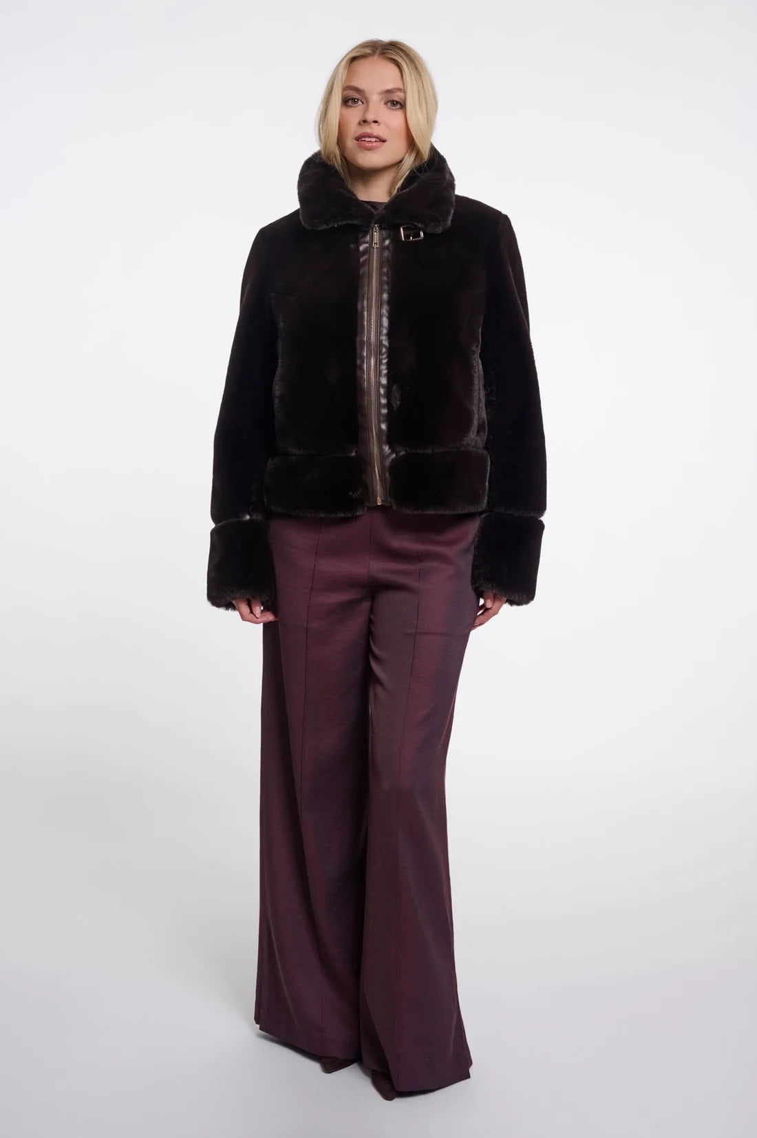 Rino & Pelle Lambra Short Faux Fur Jacket