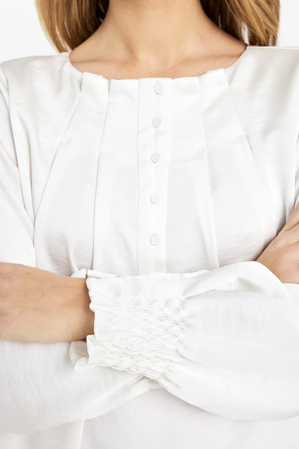Gustav Lisette Pleated Neck Blouse