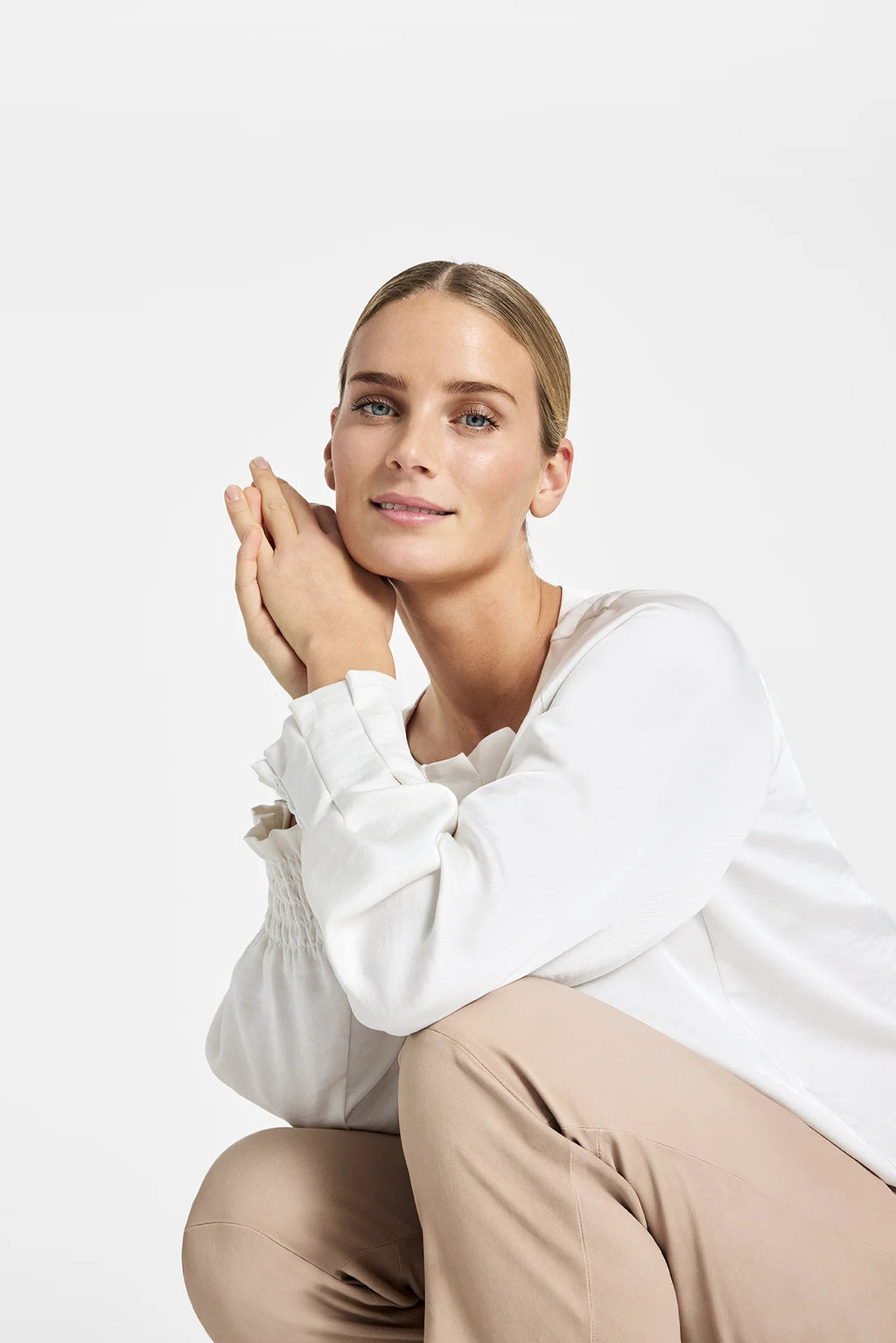 Gustav Lisette Pleated Neck Blouse