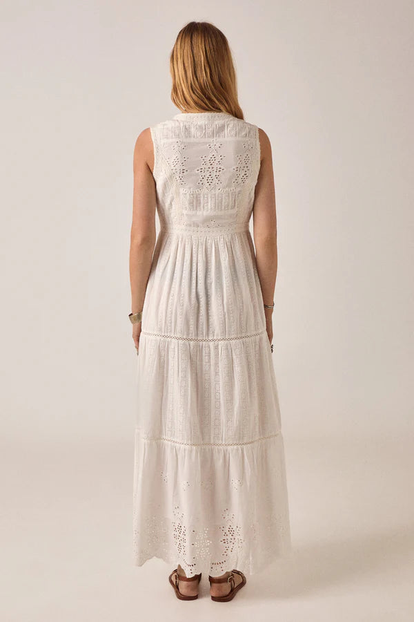 Maison Hotel Gino White Cotton Sun dress