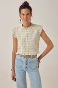 Maison Hotel Omaris Sleeveless Shirred Top