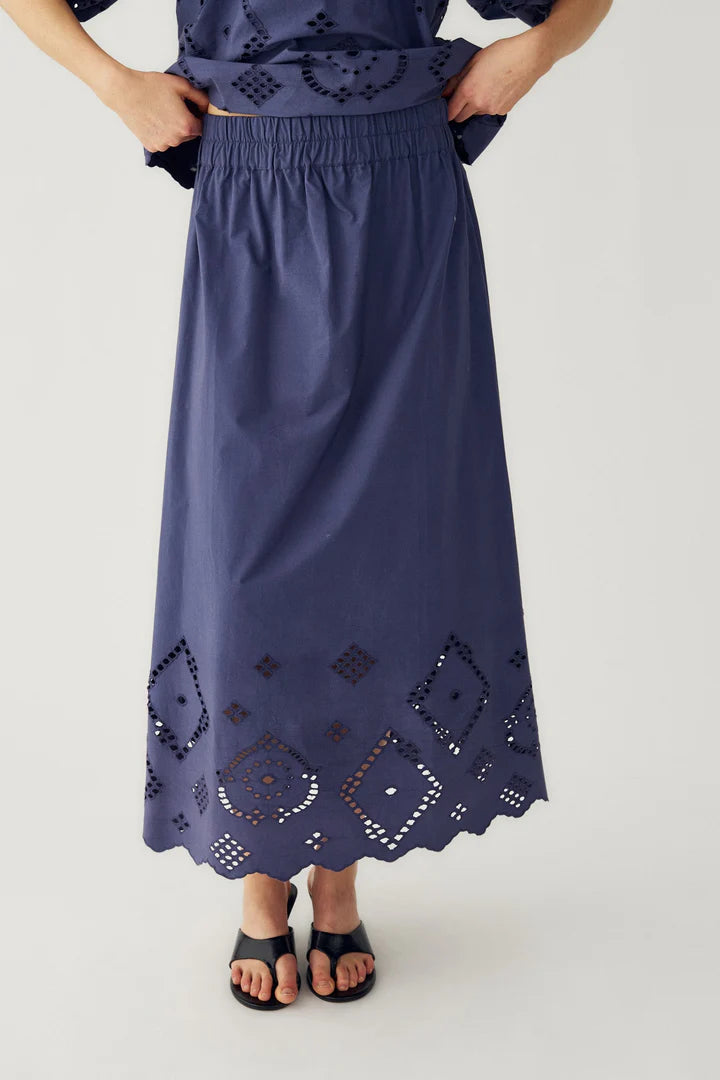 Noella Marisol Openwork Midi Skirt