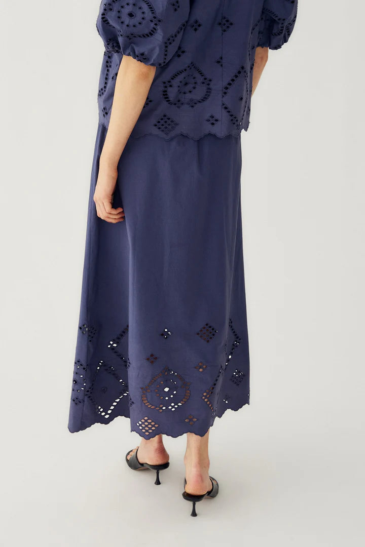 Noella Marisol Openwork Midi Skirt