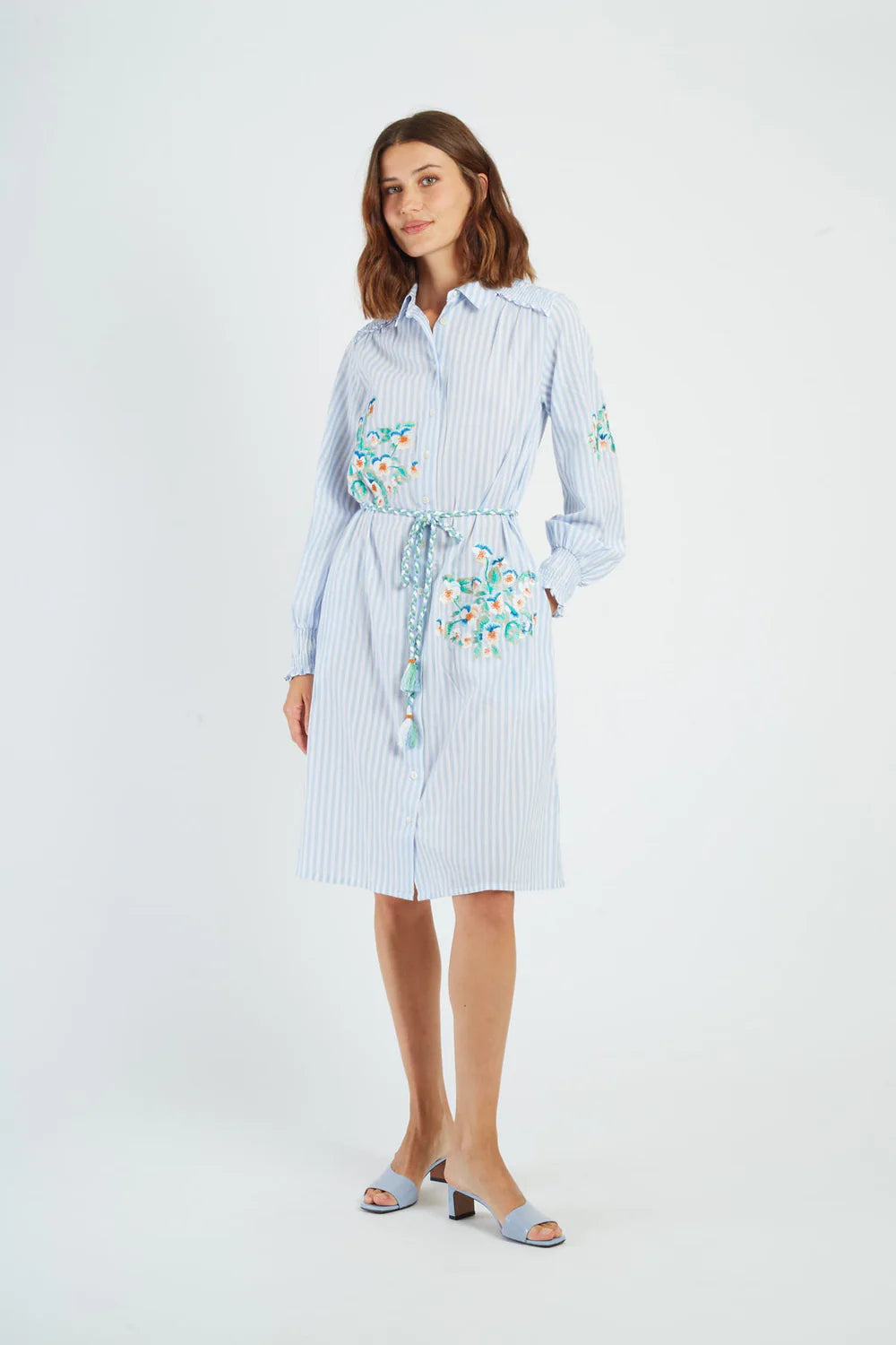 Derhy Megan Striped Cotton Dress