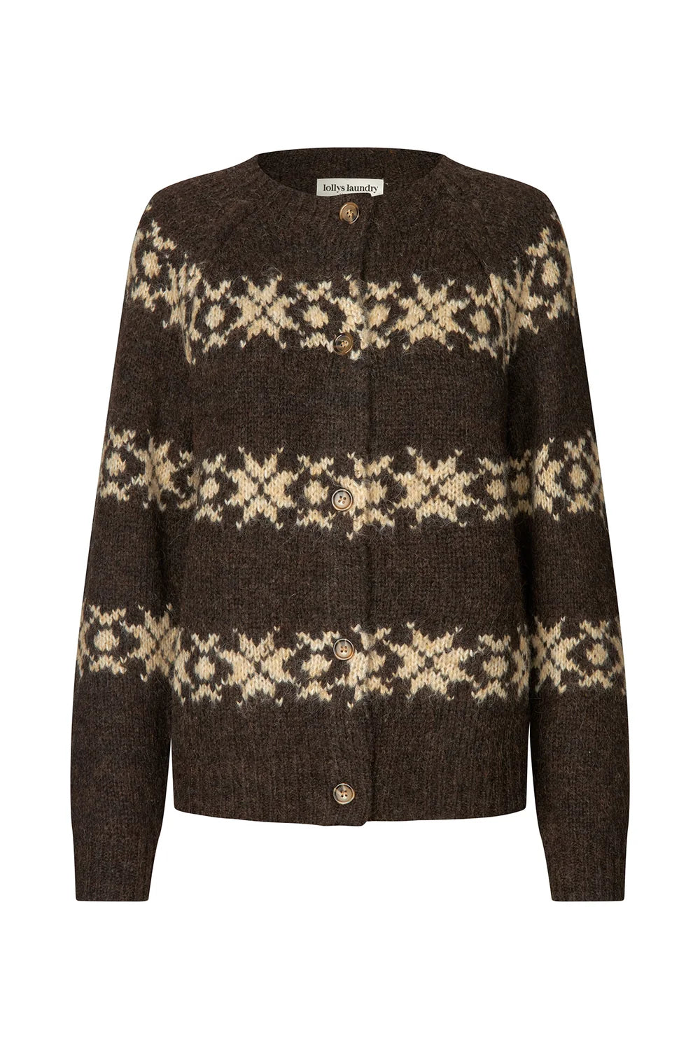 Lollys Laundry Padova Fairisle Chunky Cardigan