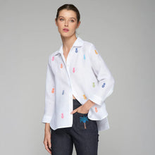 Load image into Gallery viewer, Vilagallo Poline Embroidered Linen Shirt
